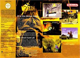 Box back cover for Legend of Zelda: Ocarina of Time on the Nintendo N64.