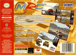 Box back cover for MRC: Multi Racing Championship on the Nintendo N64.