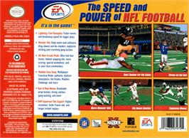 Box back cover for Madden NFL 2000 on the Nintendo N64.