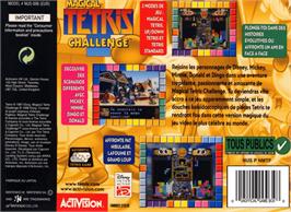 Box back cover for Magical Tetris Challenge on the Nintendo N64.