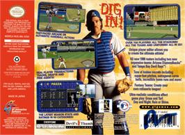 Box back cover for Mike Piazza's StrikeZone on the Nintendo N64.