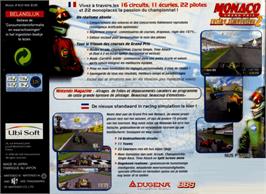 Box back cover for Monaco Grand Prix Racing Simulation 2 on the Nintendo N64.