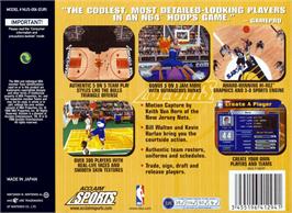 Box back cover for NBA Jam 99 on the Nintendo N64.