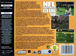 Box back cover for NFL Quarterback Club '98 on the Nintendo N64.