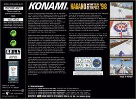 Box back cover for Nagano Winter Olympics '98 on the Nintendo N64.
