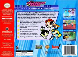 Box back cover for Powerpuff Girls: Chemical X-Traction on the Nintendo N64.