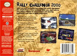 Box back cover for Rally Challenge 2000 on the Nintendo N64.