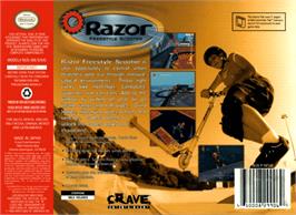 Box back cover for Razor Freestyle Scooter on the Nintendo N64.