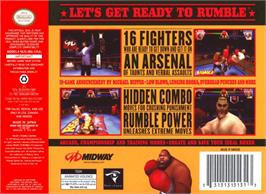 Box back cover for Ready 2 Rumble Boxing on the Nintendo N64.