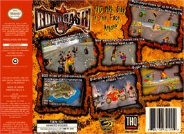 Box back cover for Road Rash 64 on the Nintendo N64.