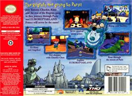 Box back cover for Rugrats in Paris: The Movie on the Nintendo N64.
