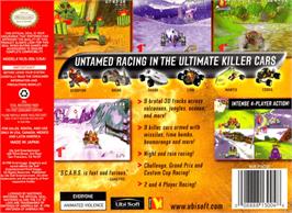 Box back cover for S.C.A.R.S. on the Nintendo N64.