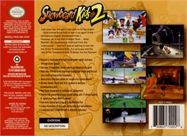 Box back cover for Snowboard Kids 2 on the Nintendo N64.