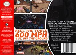 Box back cover for Star Wars: Episode I - Racer on the Nintendo N64.