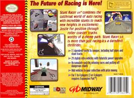 Box back cover for Stunt Racer 64 on the Nintendo N64.