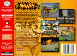 Box back cover for Super Smash Bros. on the Nintendo N64.