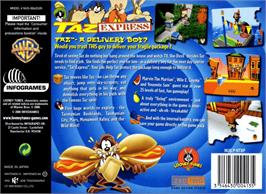 Box back cover for Taz Express on the Nintendo N64.