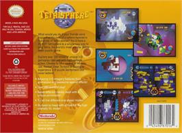 Box back cover for Tetrisphere on the Nintendo N64.