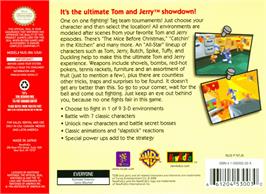 Box back cover for Tom and Jerry: Fists of Furry on the Nintendo N64.