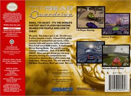 Box back cover for Top Gear Overdrive on the Nintendo N64.