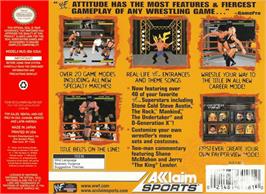 Box back cover for WWF Attitude on the Nintendo N64.