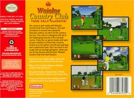 Box back cover for Waialae Country Club: True Golf Classics on the Nintendo N64.