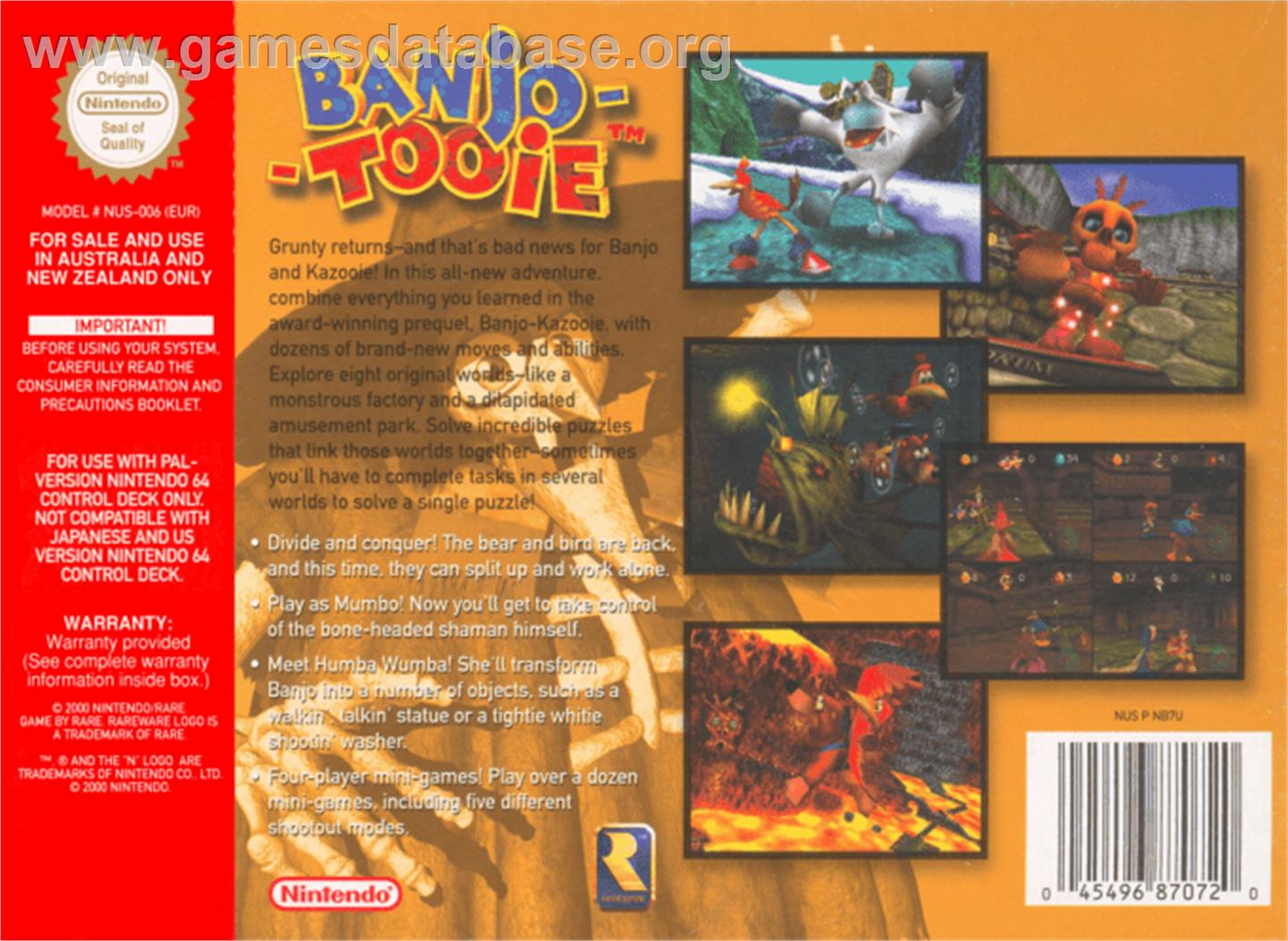 Banjo-Tooie - Nintendo N64 - Artwork - Box Back