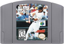 Cartridge artwork for All-Star Baseball '99 on the Nintendo N64.