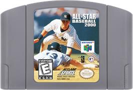 Cartridge artwork for All-Star Baseball 2000 on the Nintendo N64.
