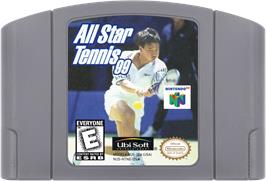 Cartridge artwork for All Star Tennis '99 on the Nintendo N64.