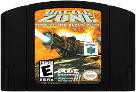 Cartridge artwork for Battle Zone: Rise of the Black Dogs on the Nintendo N64.