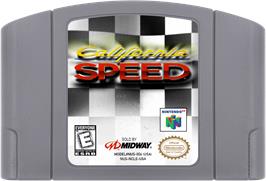 Cartridge artwork for California Speed on the Nintendo N64.