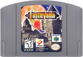 Cartridge artwork for Castlevania on the Nintendo N64.