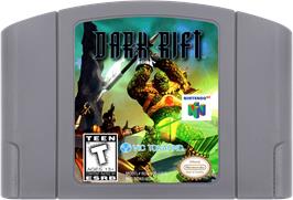 Cartridge artwork for Dark Rift on the Nintendo N64.