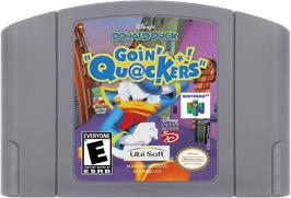 Cartridge artwork for Donald Duck: Goin' Quackers on the Nintendo N64.