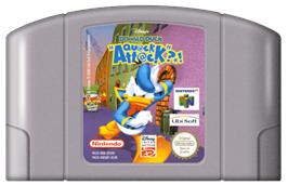 Cartridge artwork for Donald Duck: Quack Attack on the Nintendo N64.