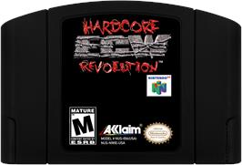 Cartridge artwork for ECW Hardcore Revolution on the Nintendo N64.