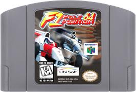 Cartridge artwork for F1 Pole Position 64 on the Nintendo N64.