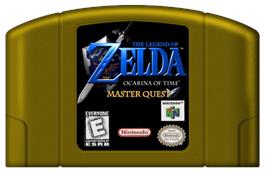 Cartridge artwork for Legend of Zelda: Ocarina of Time / Master Quest on the Nintendo N64.