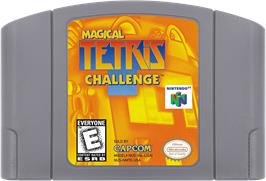 Cartridge artwork for Magical Tetris Challenge on the Nintendo N64.