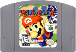 Cartridge artwork for Mario Party on the Nintendo N64.