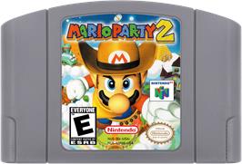 Cartridge artwork for Mario Party 2 on the Nintendo N64.