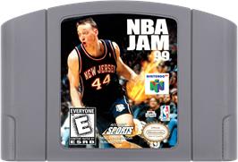 Cartridge artwork for NBA Jam 99 on the Nintendo N64.