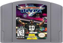 Cartridge artwork for NFL Blitz on the Nintendo N64.