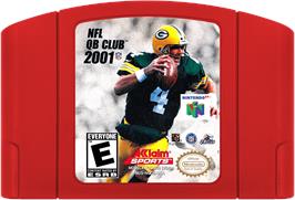 Cartridge artwork for NFL Quarterback Club 2001 on the Nintendo N64.