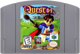 Cartridge artwork for Quest 64 on the Nintendo N64.