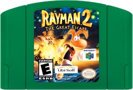 Cartridge artwork for Rayman 2: The Great Escape on the Nintendo N64.