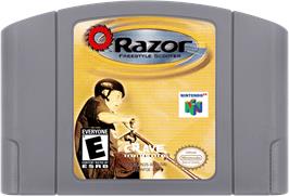 Cartridge artwork for Razor Freestyle Scooter on the Nintendo N64.