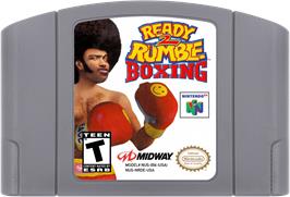 Cartridge artwork for Ready 2 Rumble Boxing: Round 2 on the Nintendo N64.