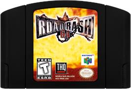 Cartridge artwork for Road Rash 64 on the Nintendo N64.